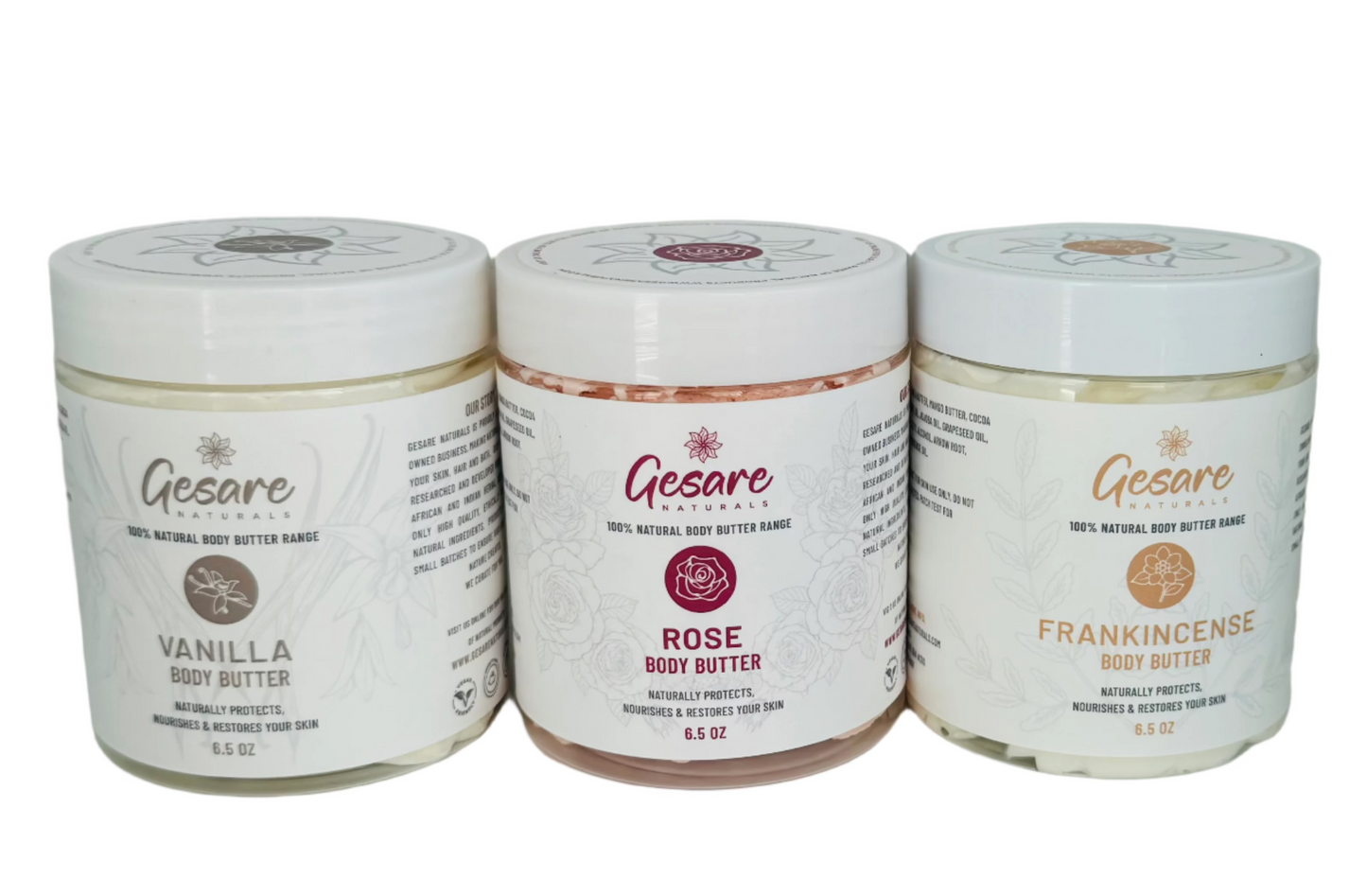 Body Butter Triple Bundle - Rose, Vanilla & Frankincense